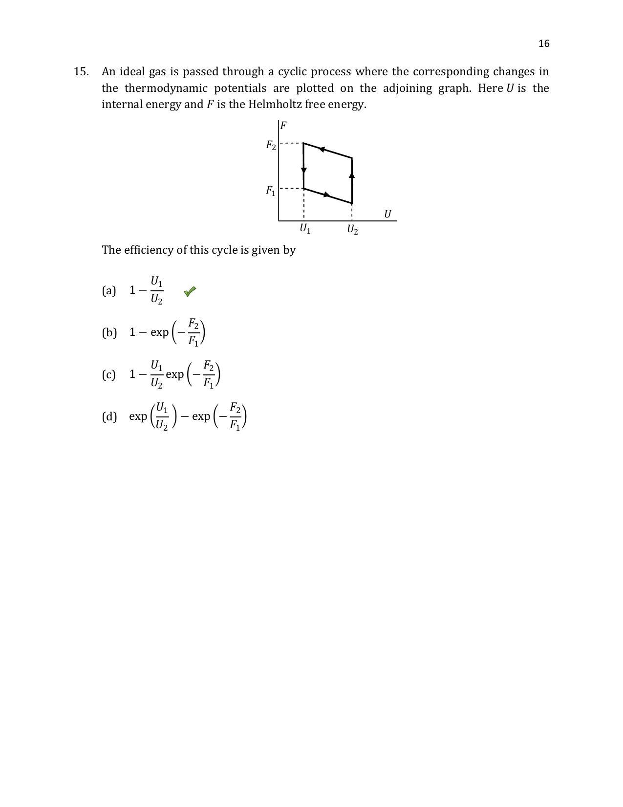 TIFR GS 2020 Physics Question Paper - Page 17