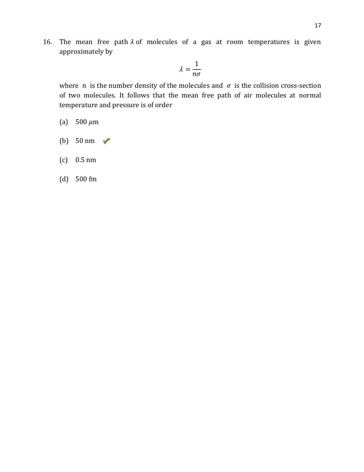 TIFR GS 2020 Physics Question Paper - Page 18
