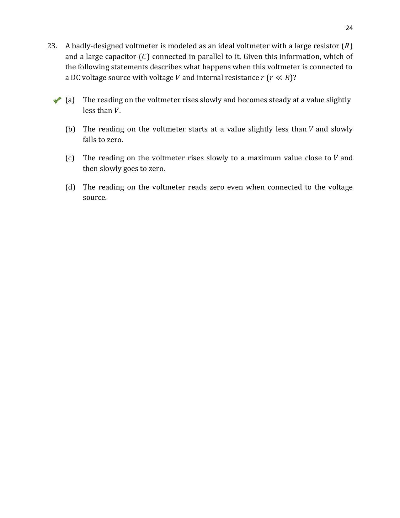 TIFR GS 2020 Physics Question Paper - Page 25