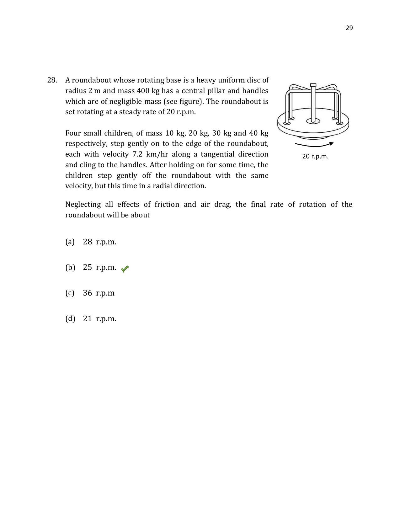 TIFR GS 2020 Physics Question Paper - Page 30