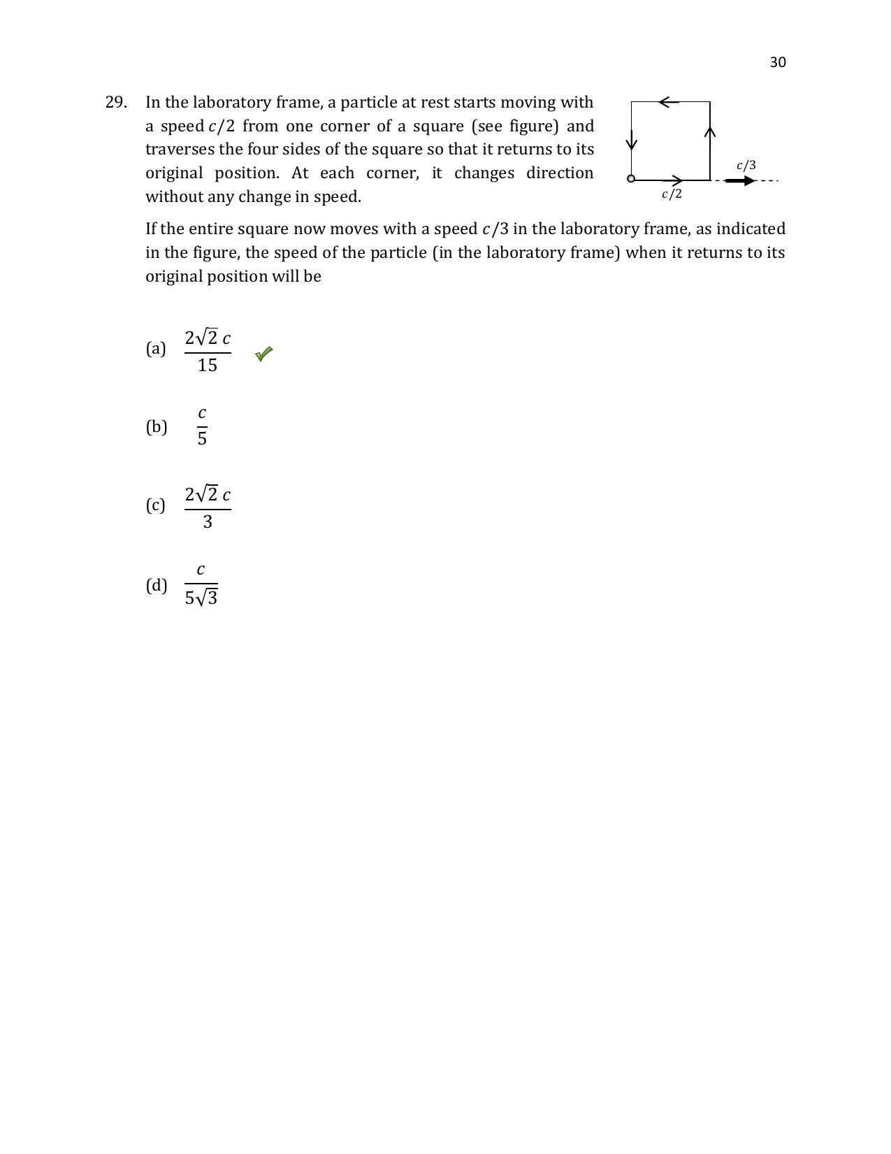 TIFR GS 2020 Physics Question Paper - Page 31