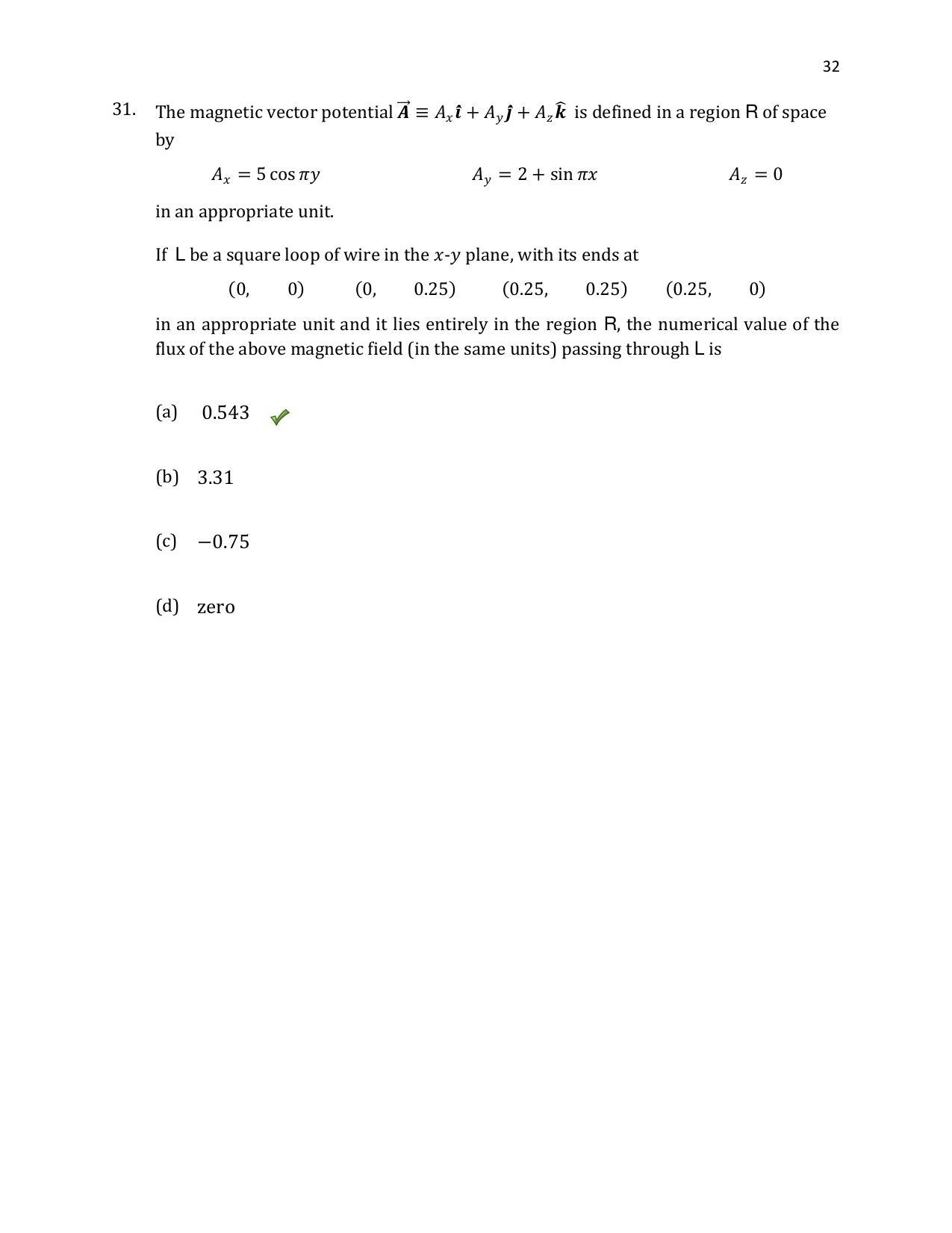 TIFR GS 2020 Physics Question Paper - Page 33