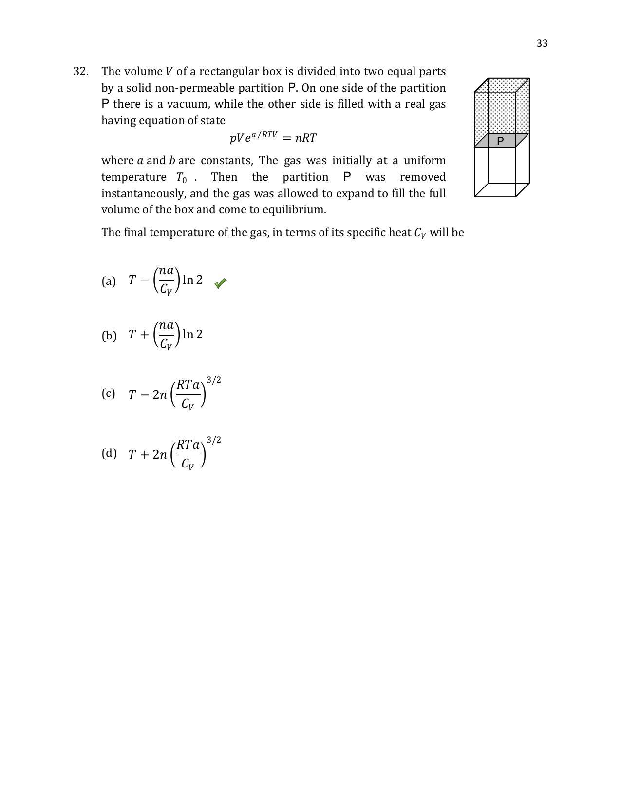 TIFR GS 2020 Physics Question Paper - Page 34