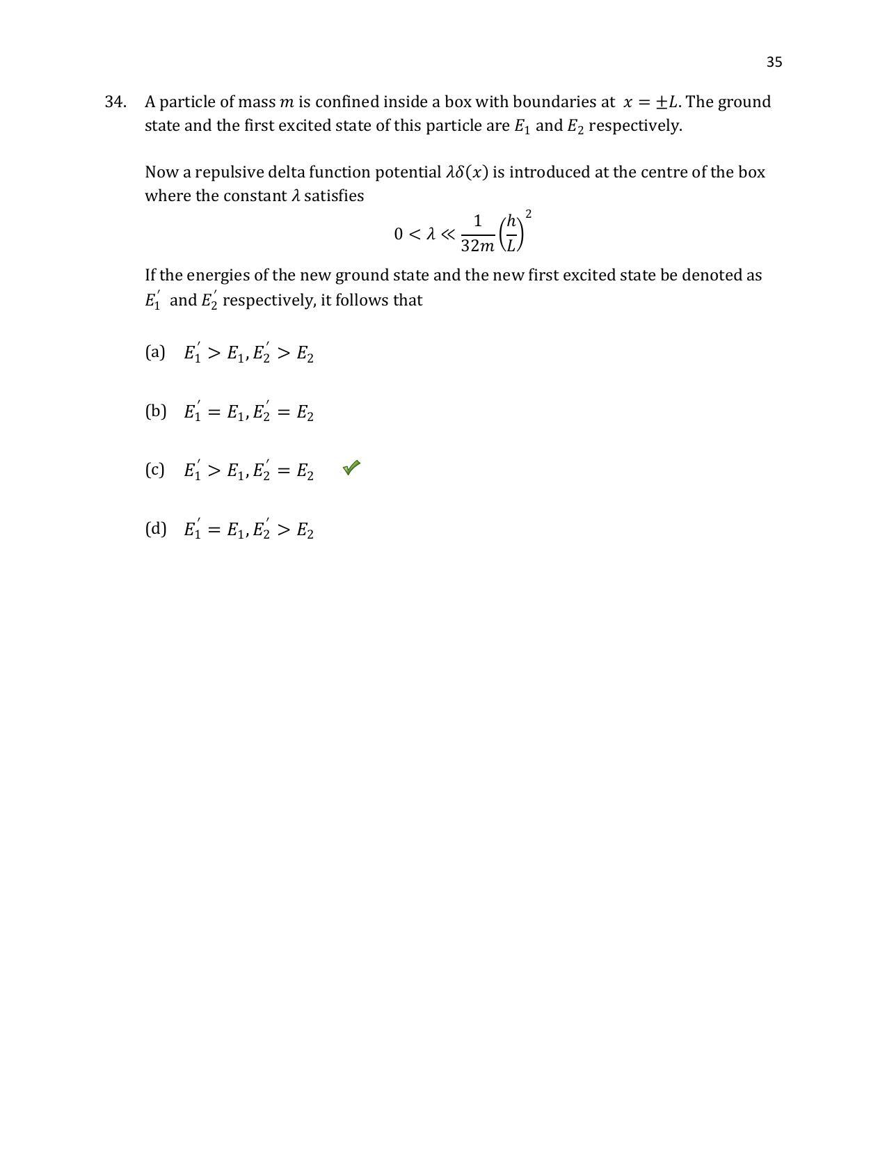 TIFR GS 2020 Physics Question Paper - Page 36