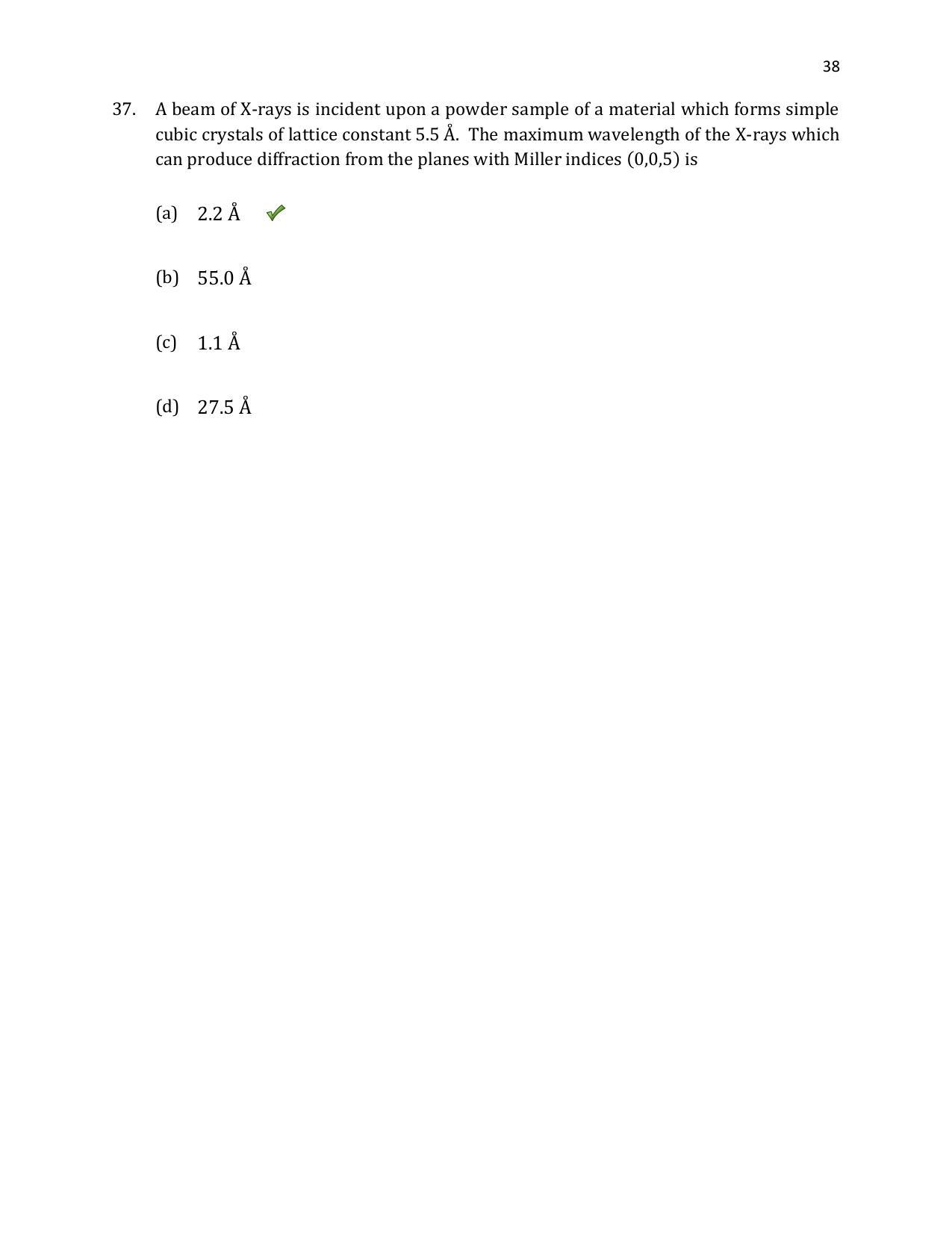 TIFR GS 2020 Physics Question Paper - Page 39