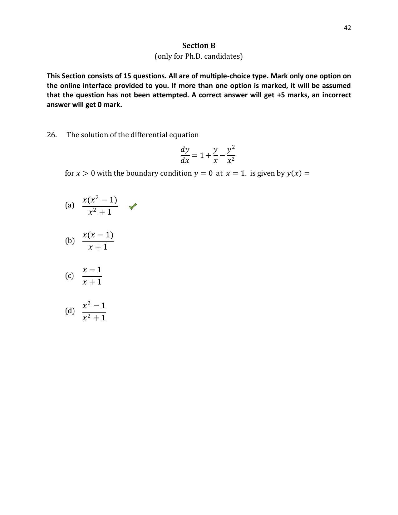 TIFR GS 2020 Physics Question Paper - Page 43