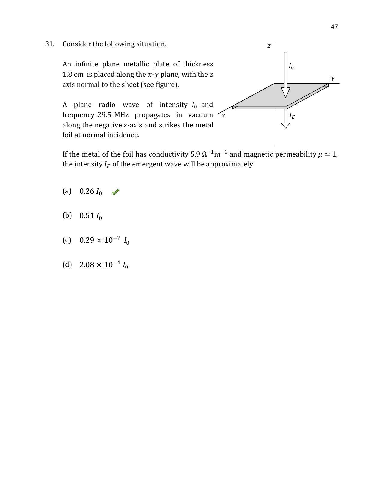 TIFR GS 2020 Physics Question Paper - Page 48
