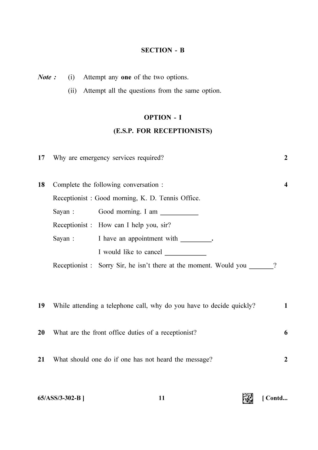 NIOS 2023 Class 12 English Question Paper - Page 23