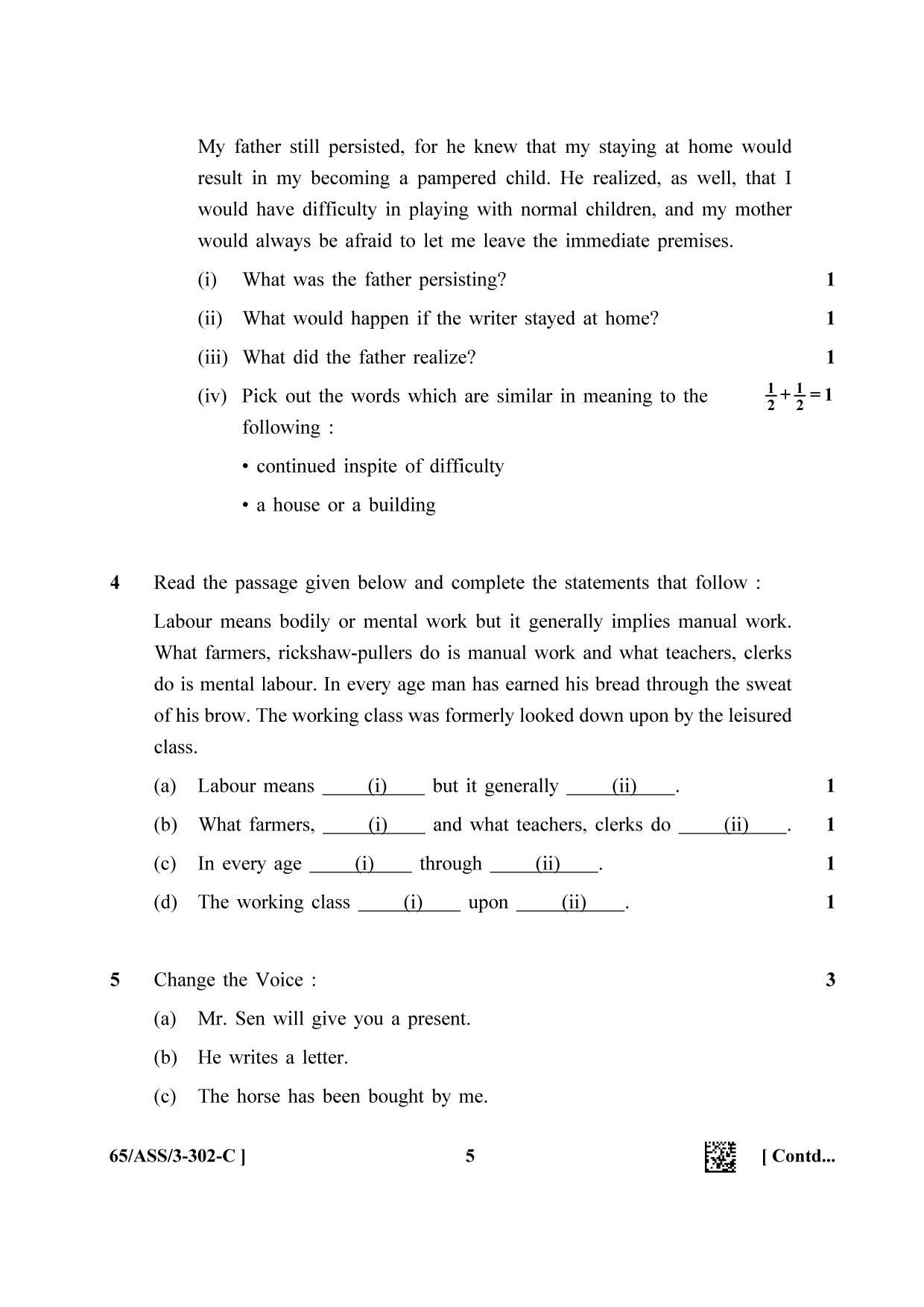 NIOS 2023 Class 12 English Question Paper - Page 29