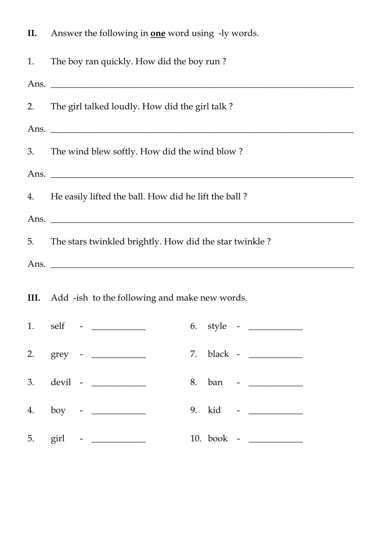 Worksheet for Class 3 English Don’t Tell Assignment II - Page 4