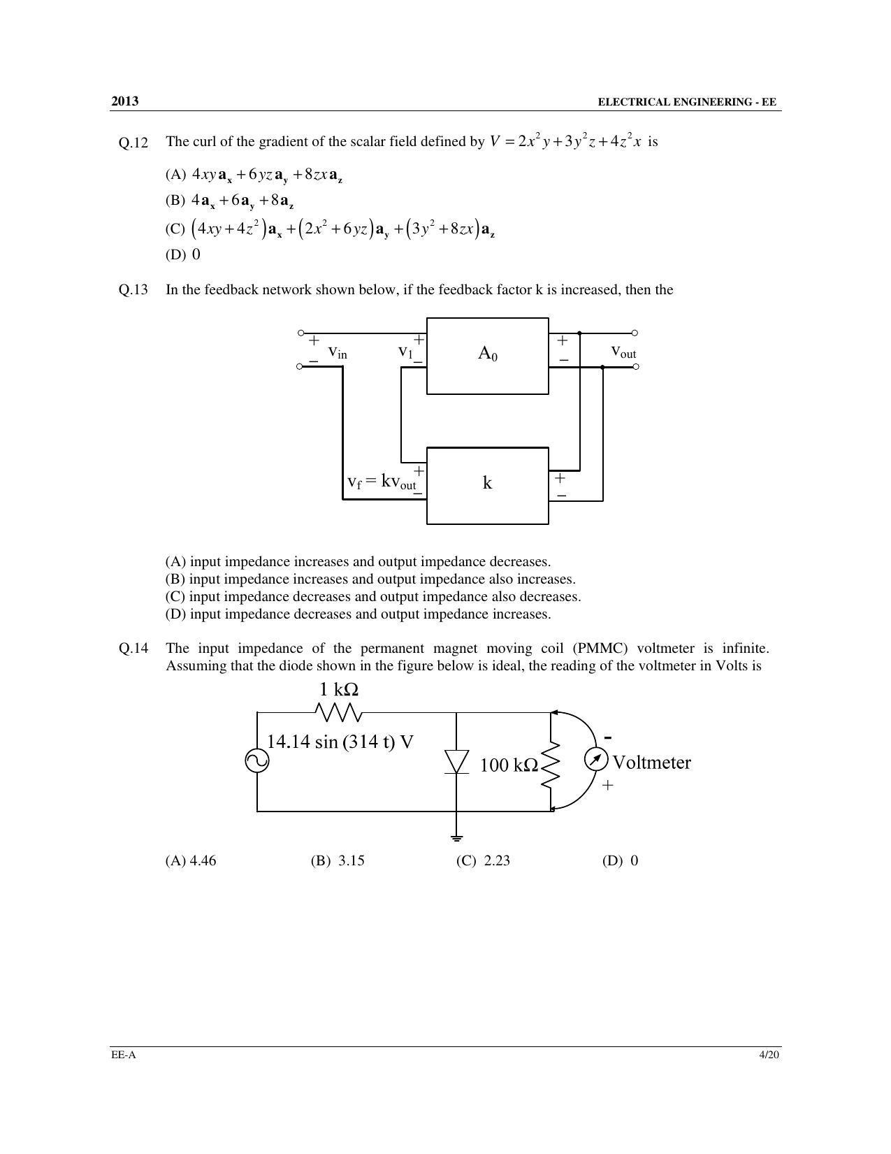 GATE 2013 Electrical Engineering (EE) Question Paper with Answer Key - Page 5