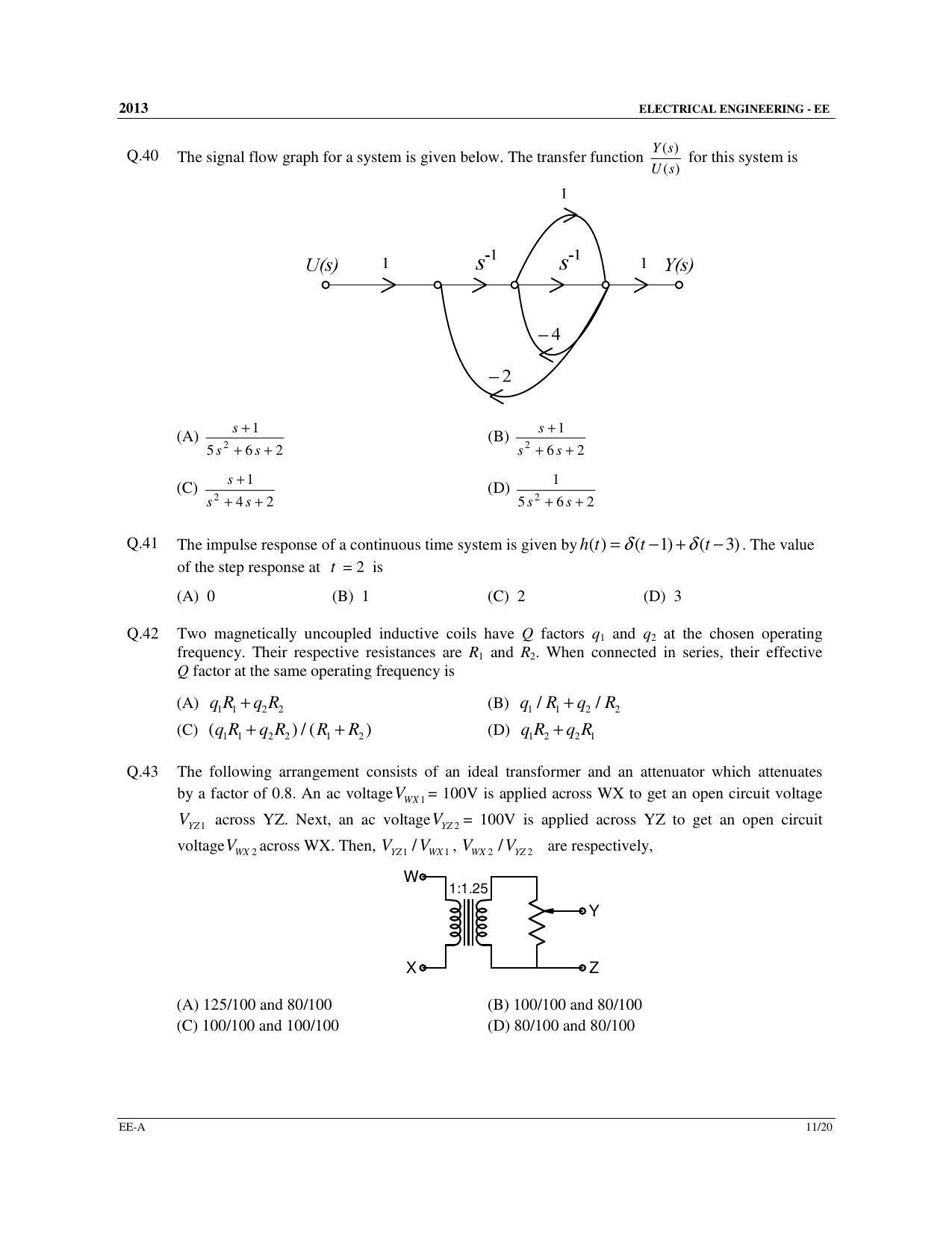 GATE 2013 Electrical Engineering (EE) Question Paper with Answer Key - Page 12