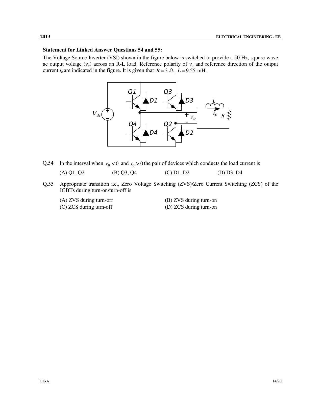 GATE 2013 Electrical Engineering (EE) Question Paper with Answer Key - Page 15