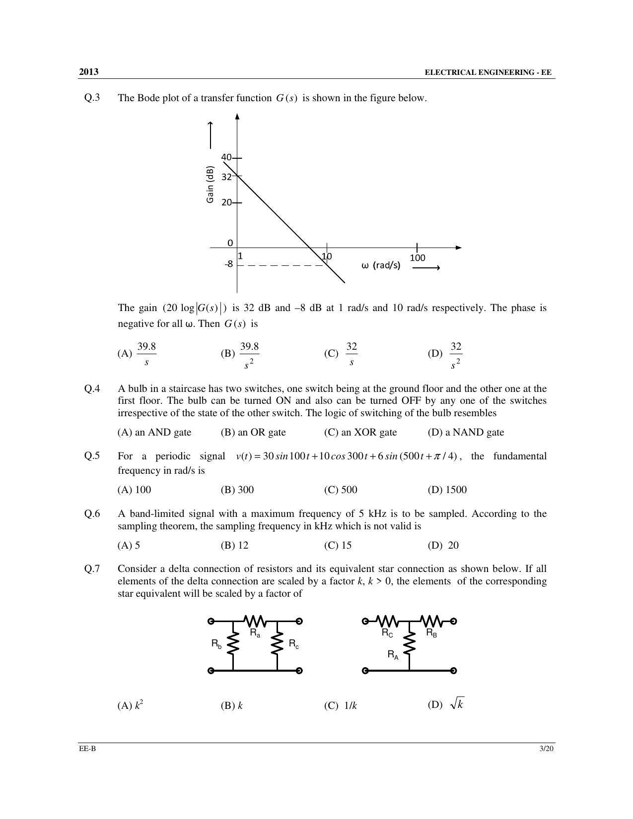 GATE 2013 Electrical Engineering (EE) Question Paper with Answer Key - Page 21