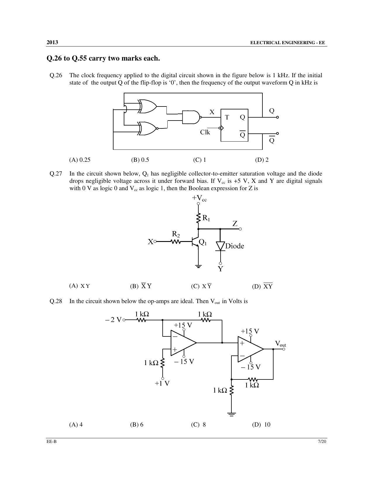 GATE 2013 Electrical Engineering (EE) Question Paper with Answer Key - Page 25
