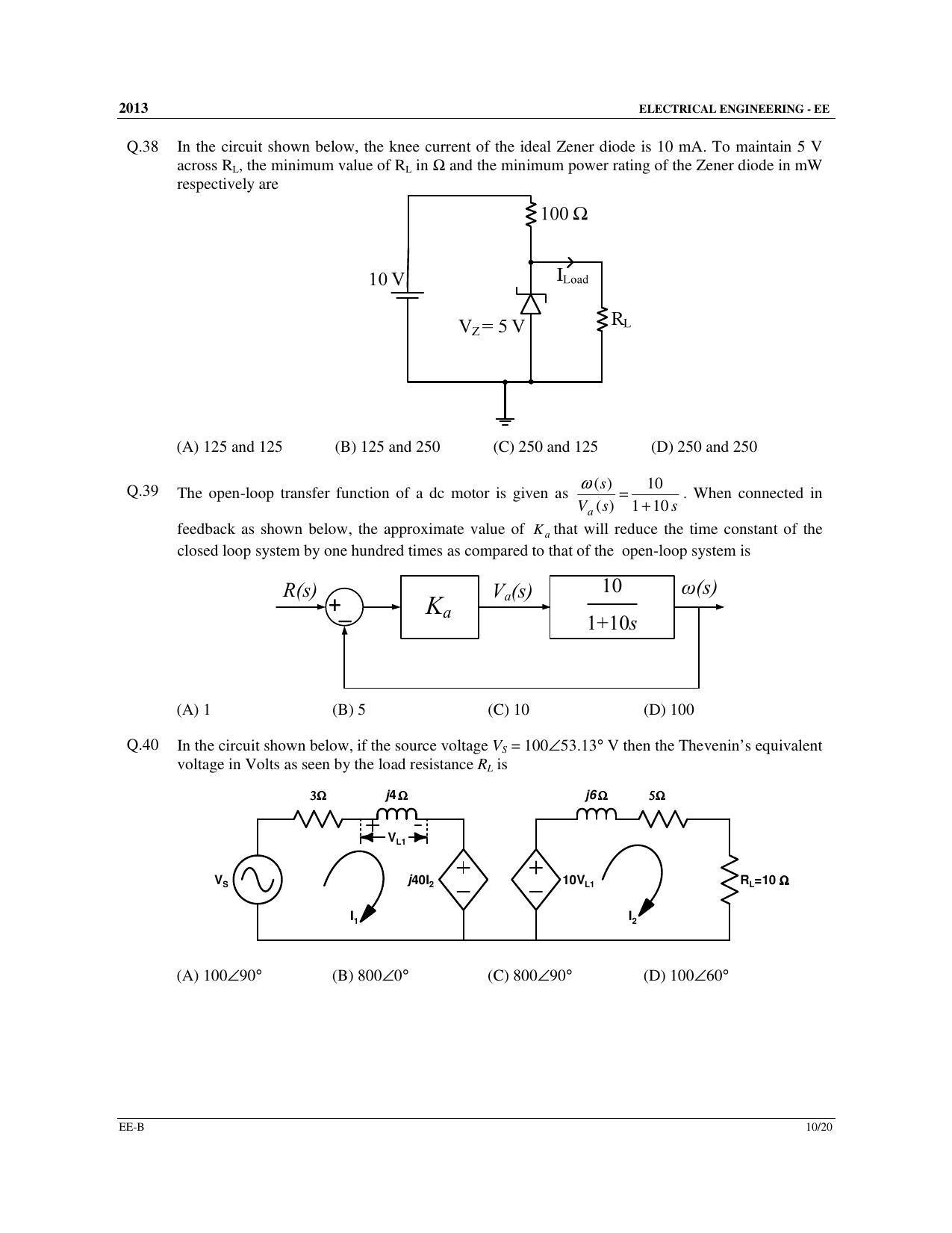 GATE 2013 Electrical Engineering (EE) Question Paper with Answer Key - Page 28