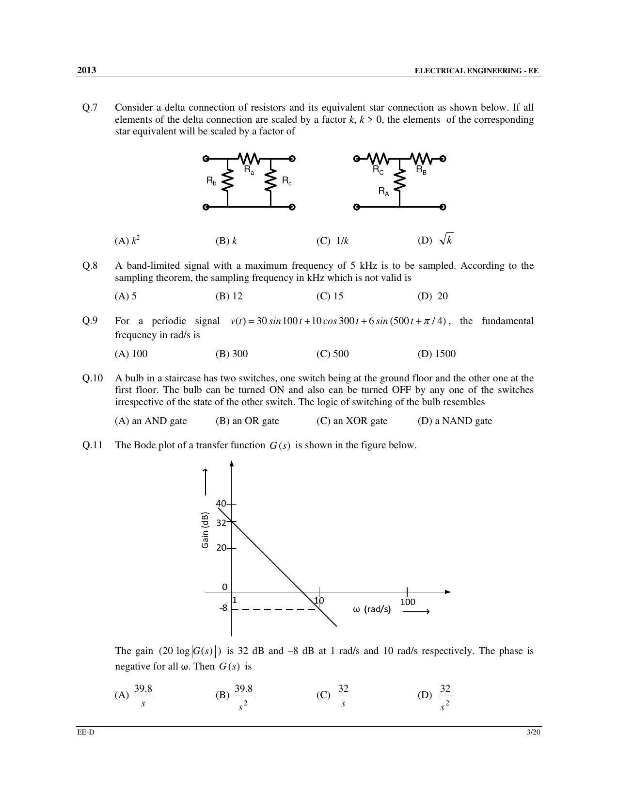 GATE 2013 Electrical Engineering (EE) Question Paper with Answer Key - Page 55