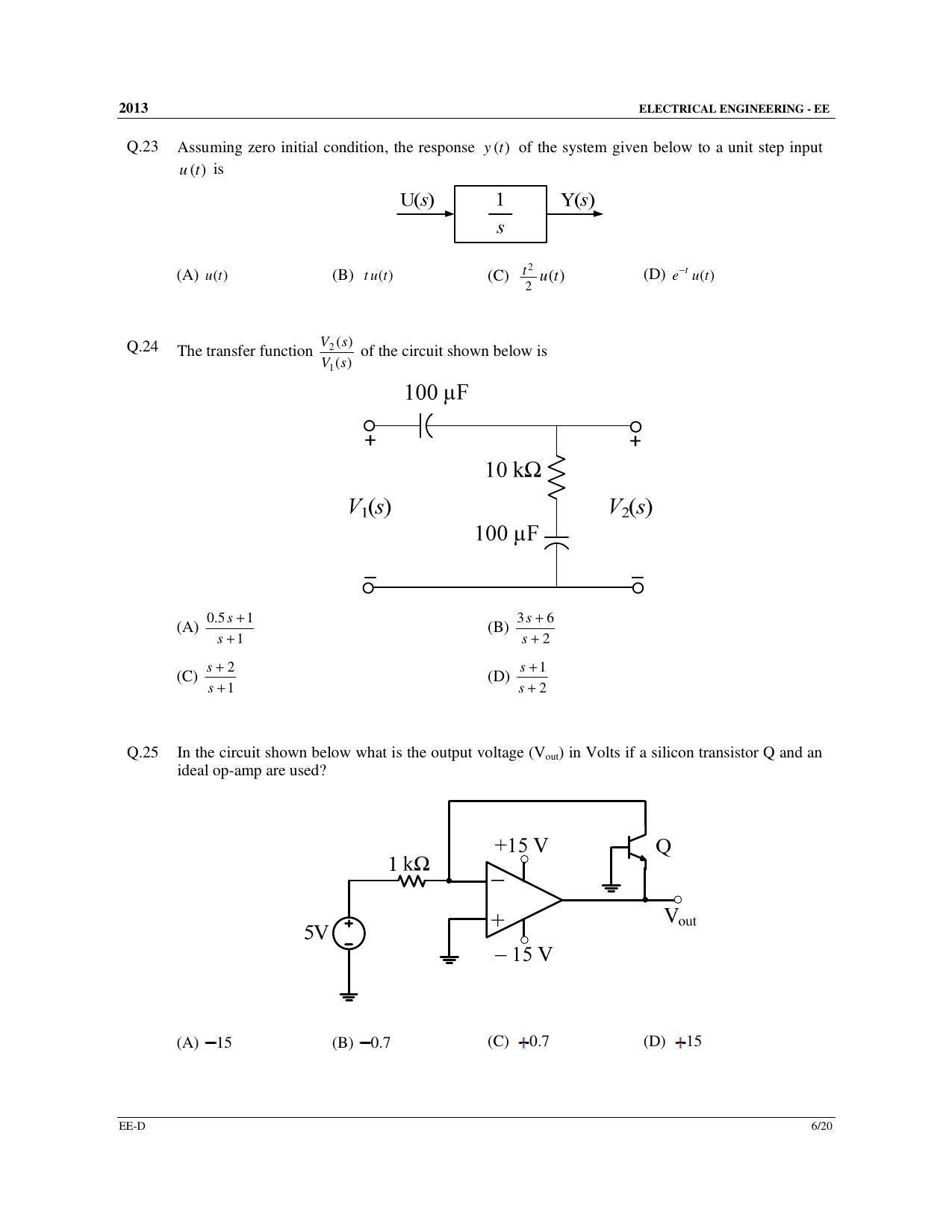 GATE 2013 Electrical Engineering (EE) Question Paper with Answer Key - Page 58