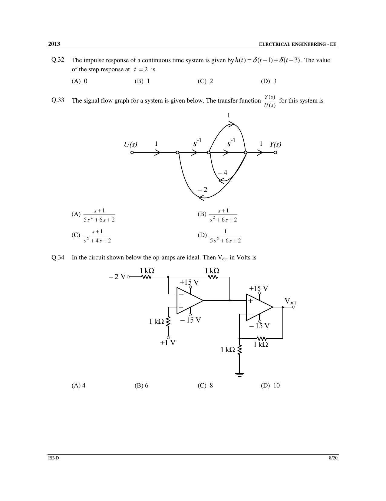GATE 2013 Electrical Engineering (EE) Question Paper with Answer Key - Page 60