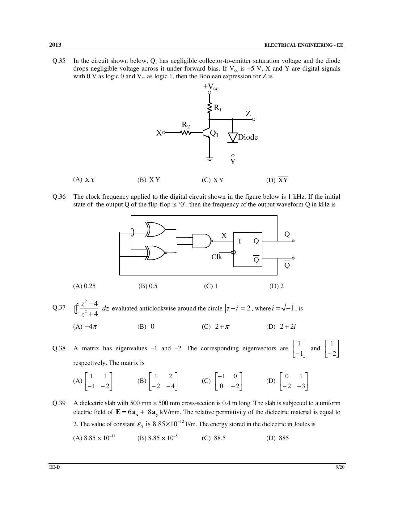GATE 2013 Electrical Engineering (EE) Question Paper with Answer Key - Page 61