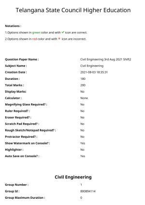 TS ECET 2021 Civil Engineering Question Paper