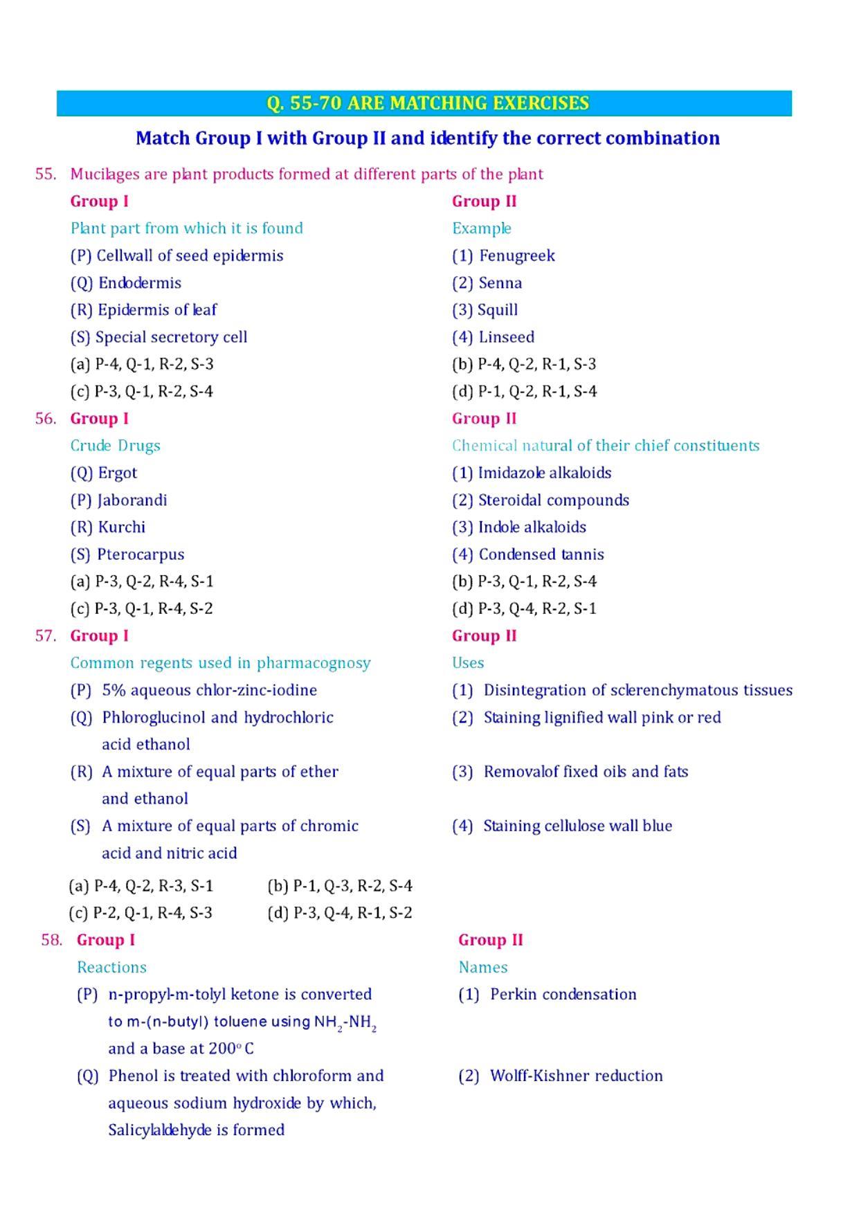 GPAT 2007 Question Paper with Answer Key - Page 8
