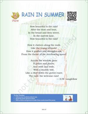 NCERT Book for Class 2 English (Raindrops):Chapter 6-Rain in Summer