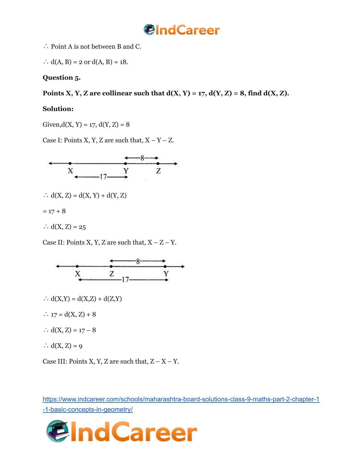Maharashtra Board Solutions Class 9-Maths (Part 2): Chapter 1.1- Basic Concepts in Geometry - Page 10