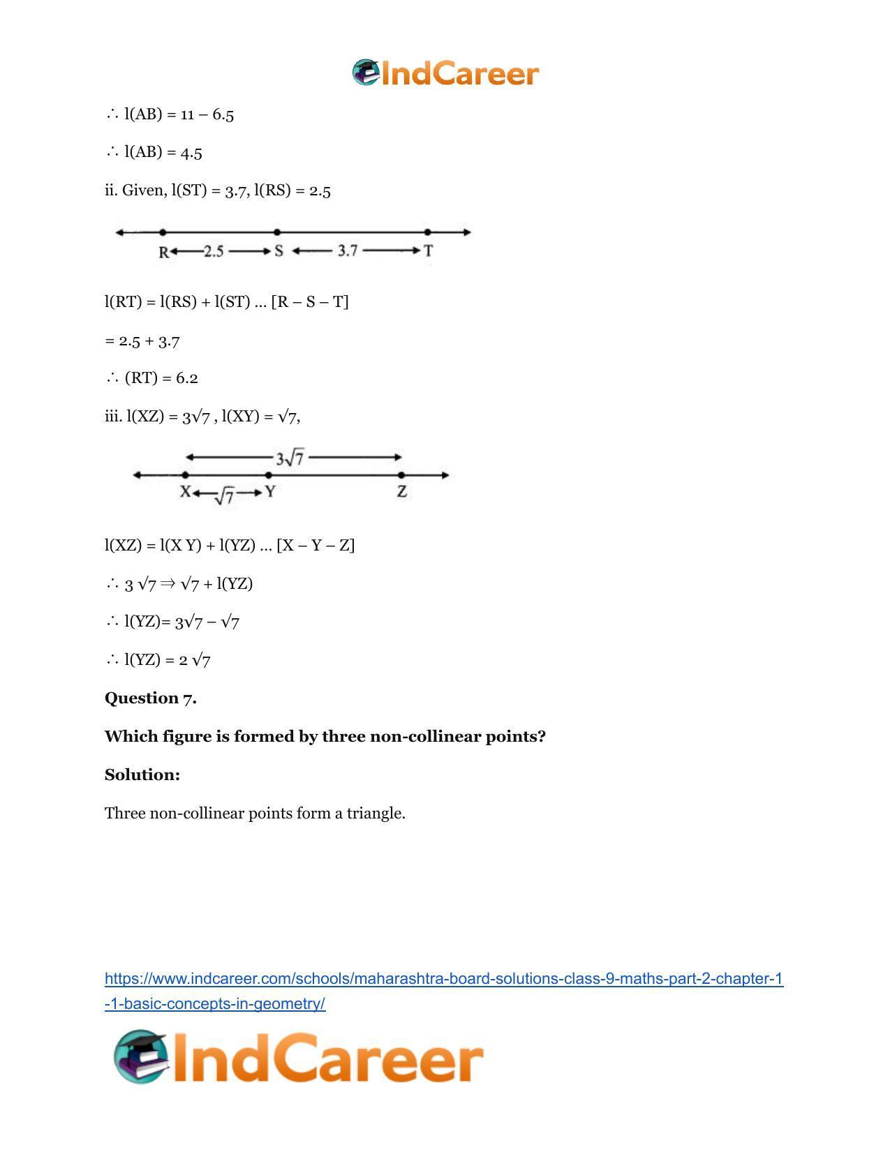Maharashtra Board Solutions Class 9-Maths (Part 2): Chapter 1.1- Basic Concepts in Geometry - Page 12
