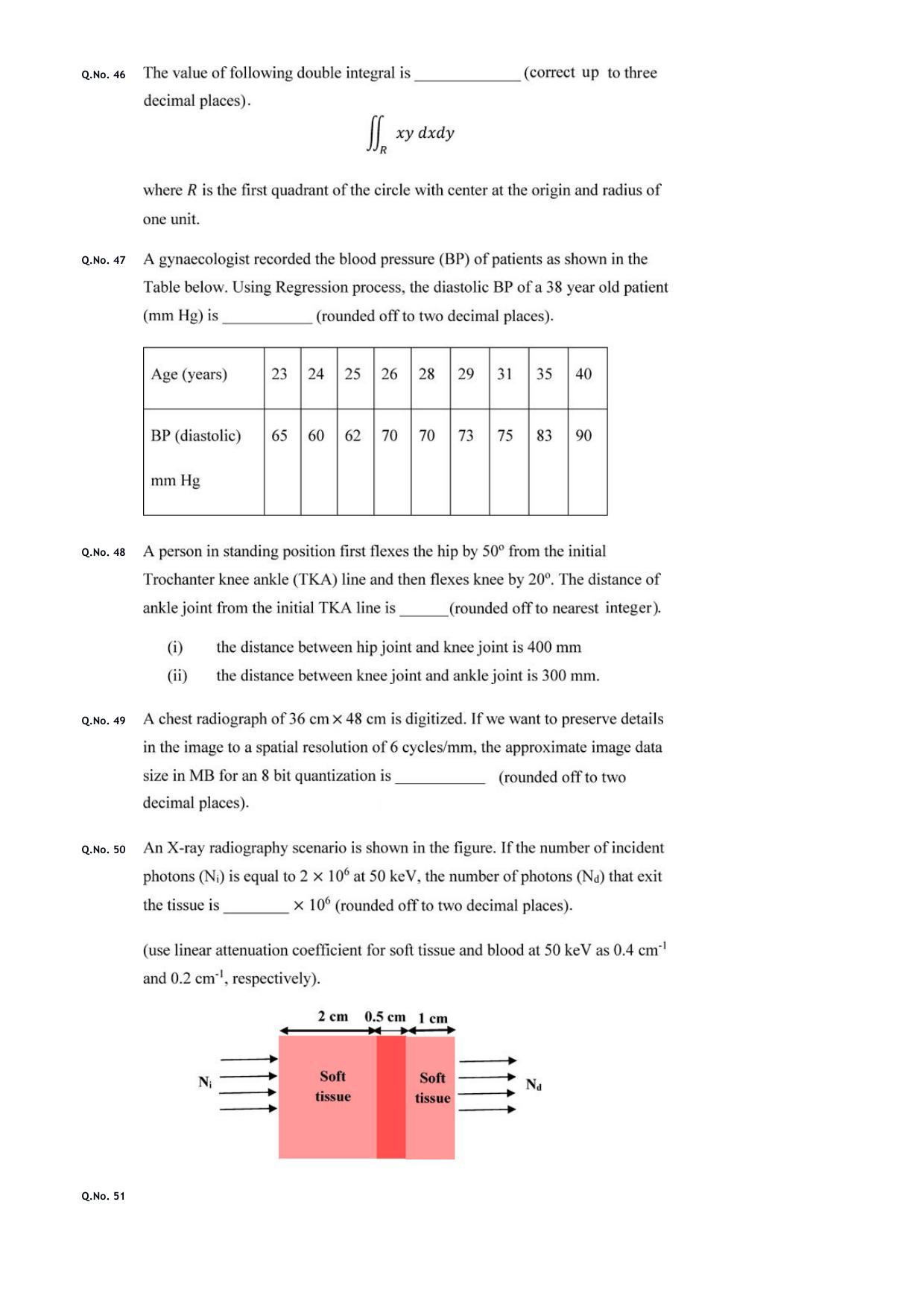 GATE 2020 Biomedical Engineering (BM) Question Paper - Page 13