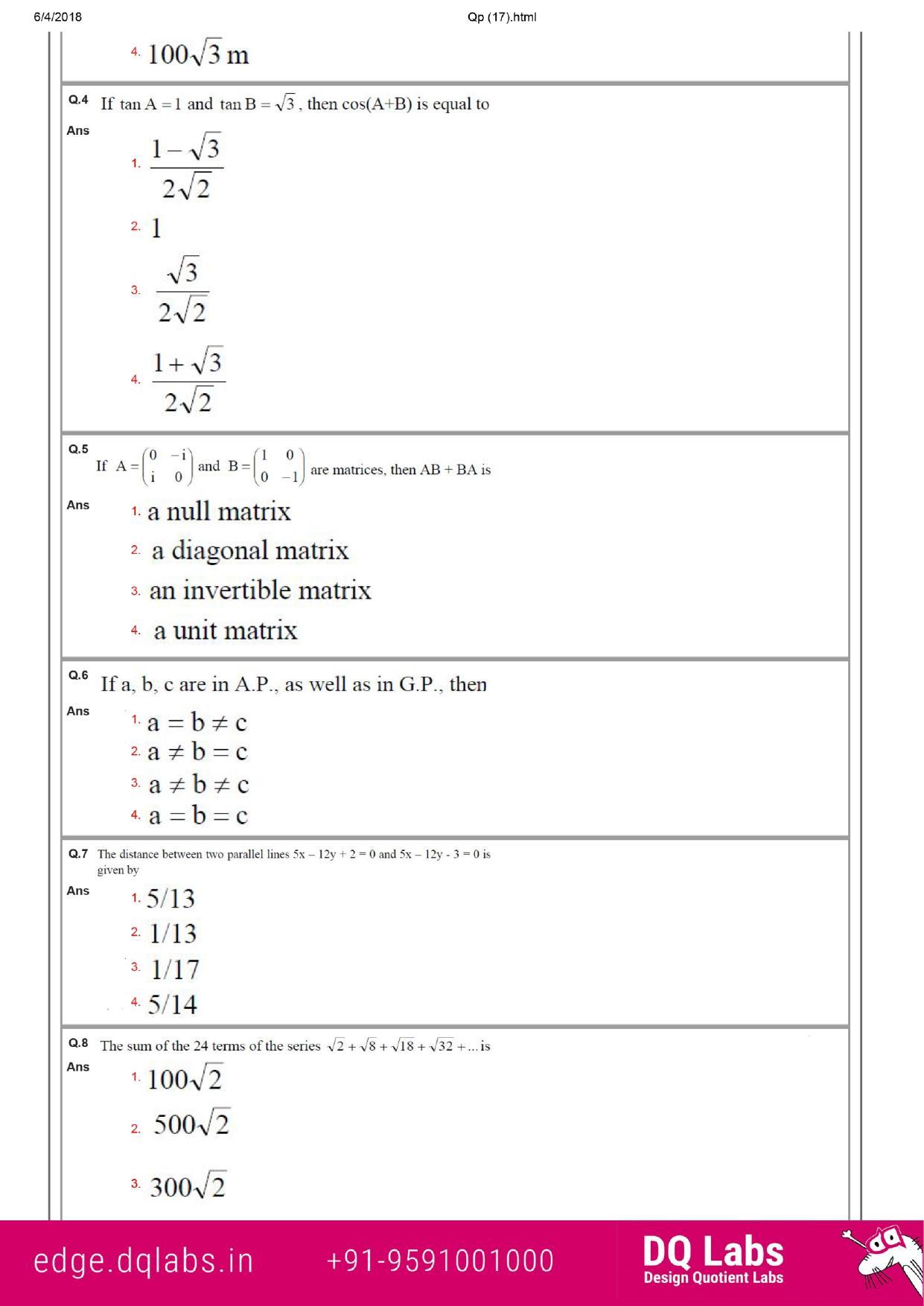 NATA 2018 Question Paper - Page 2