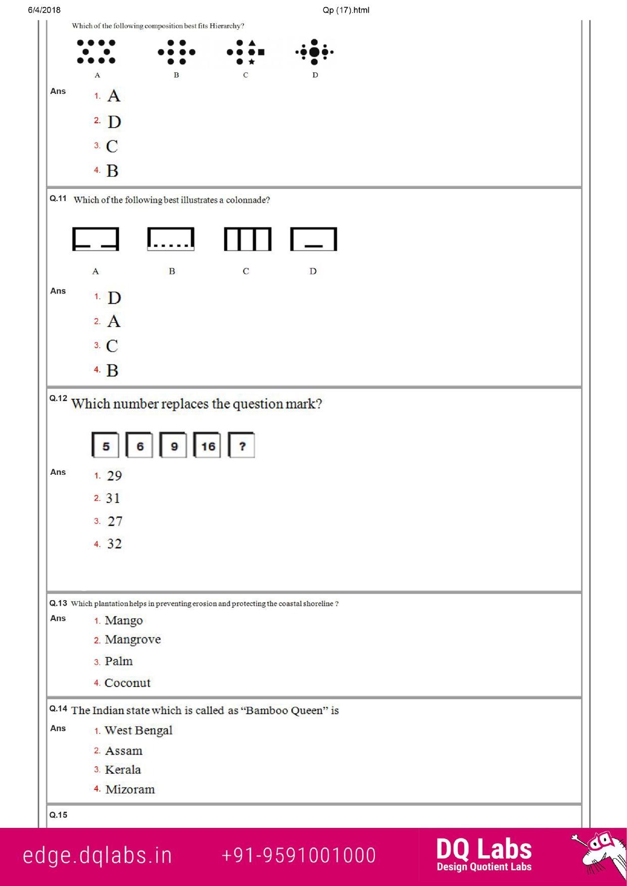 NATA 2018 Question Paper - Page 7