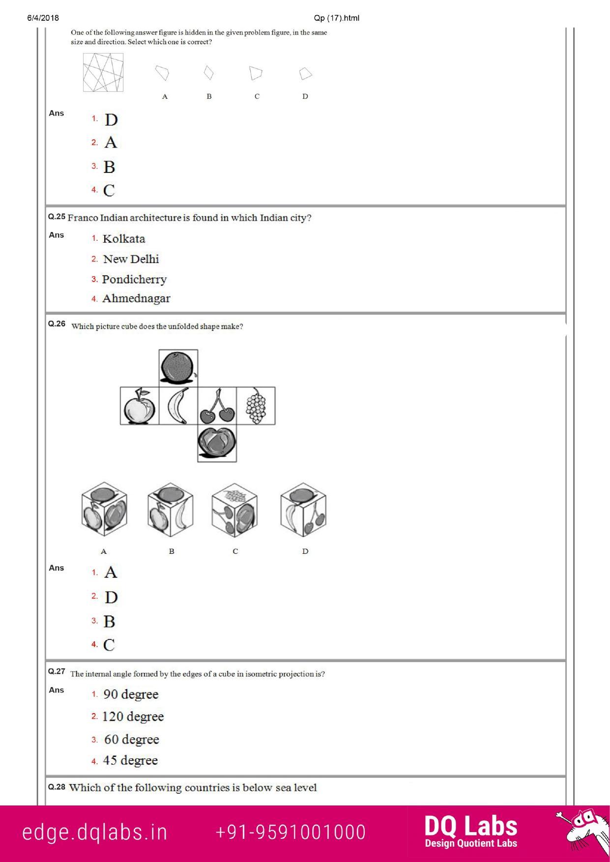 NATA 2018 Question Paper - Page 10