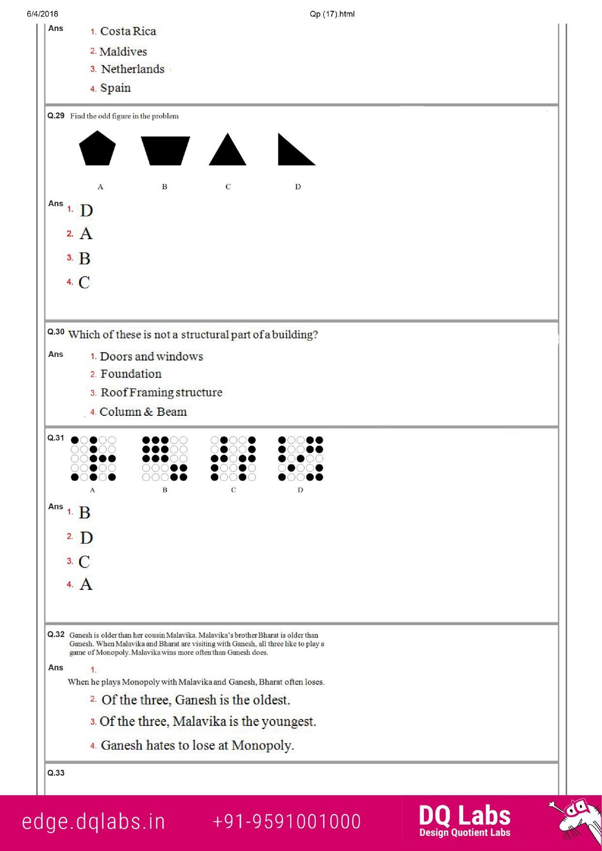 NATA 2018 Question Paper - Page 11
