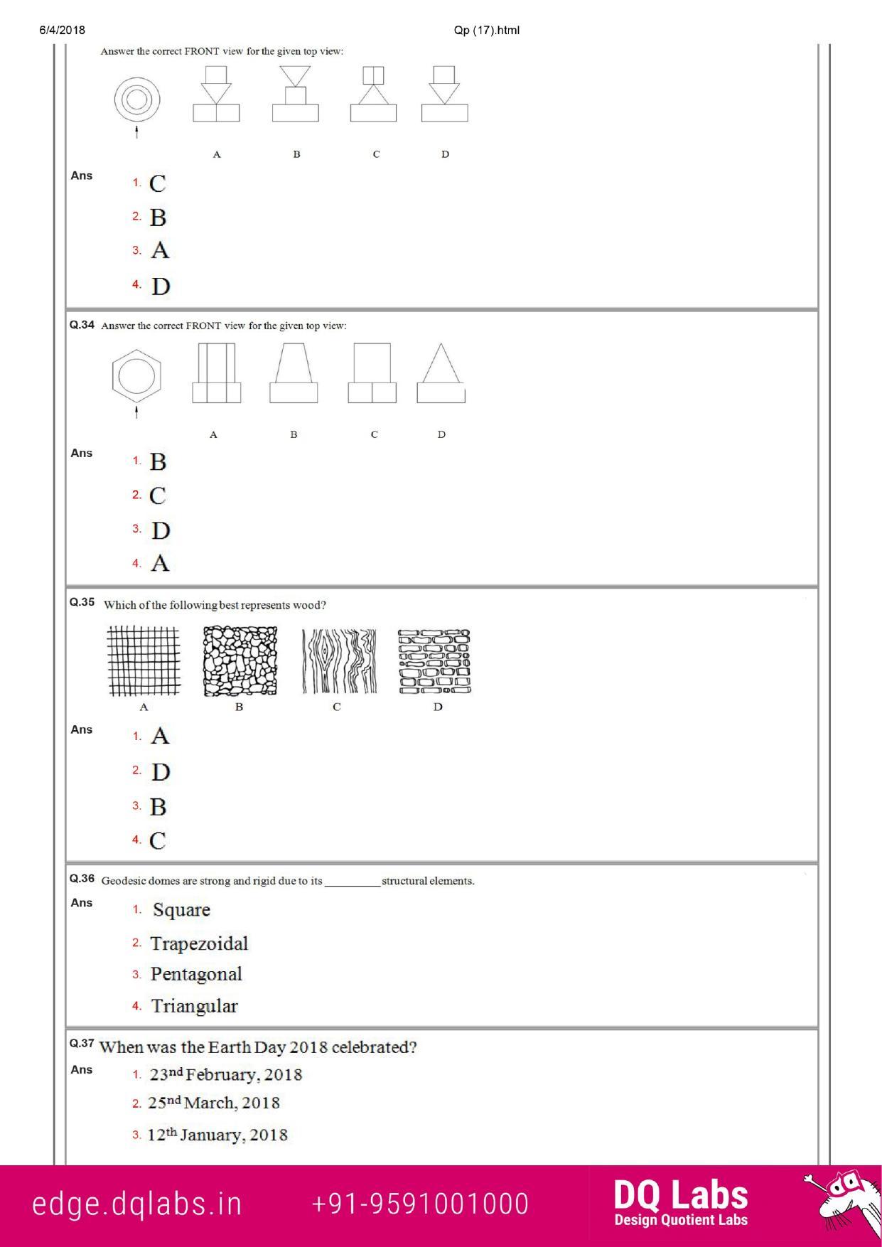 NATA 2018 Question Paper - Page 12