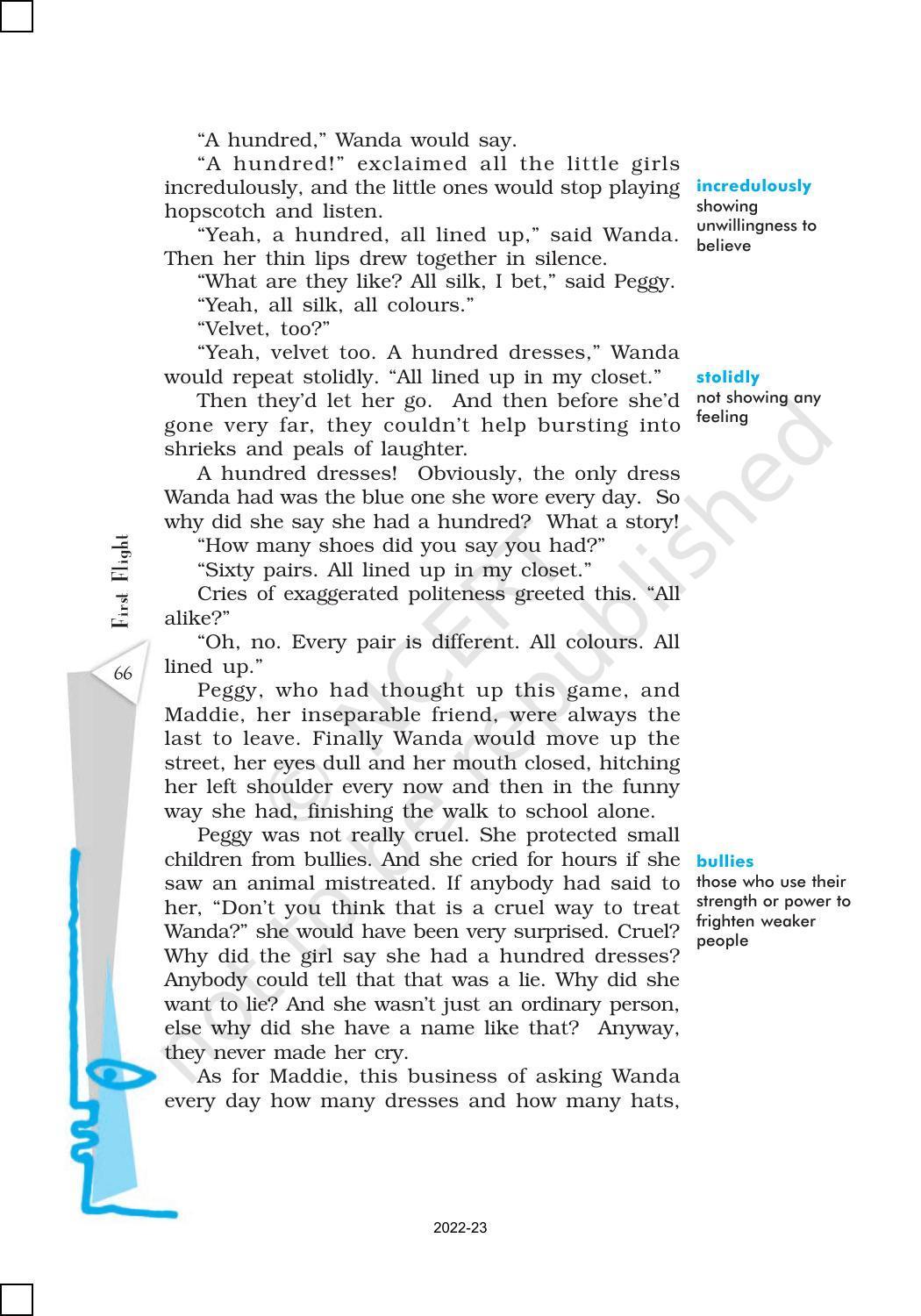 NCERT Book for Class 10 English (First Flight) Chapter 5 The Hundred Dresses – I - Page 4