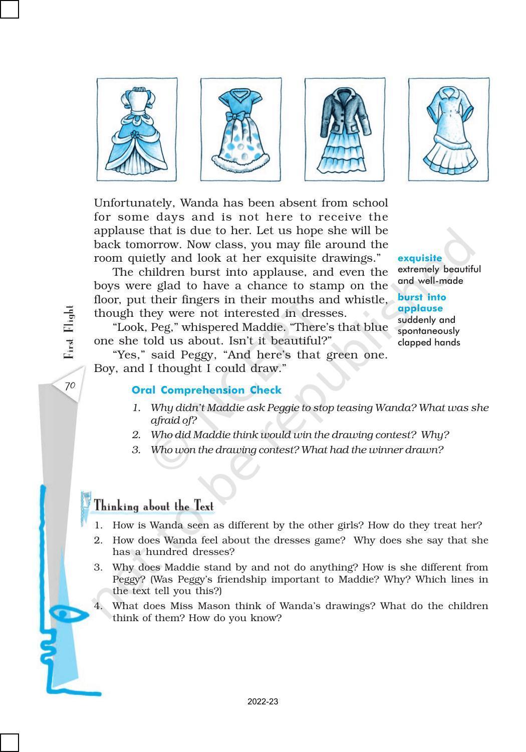 NCERT Book for Class 10 English (First Flight) Chapter 5 The Hundred Dresses – I - Page 8