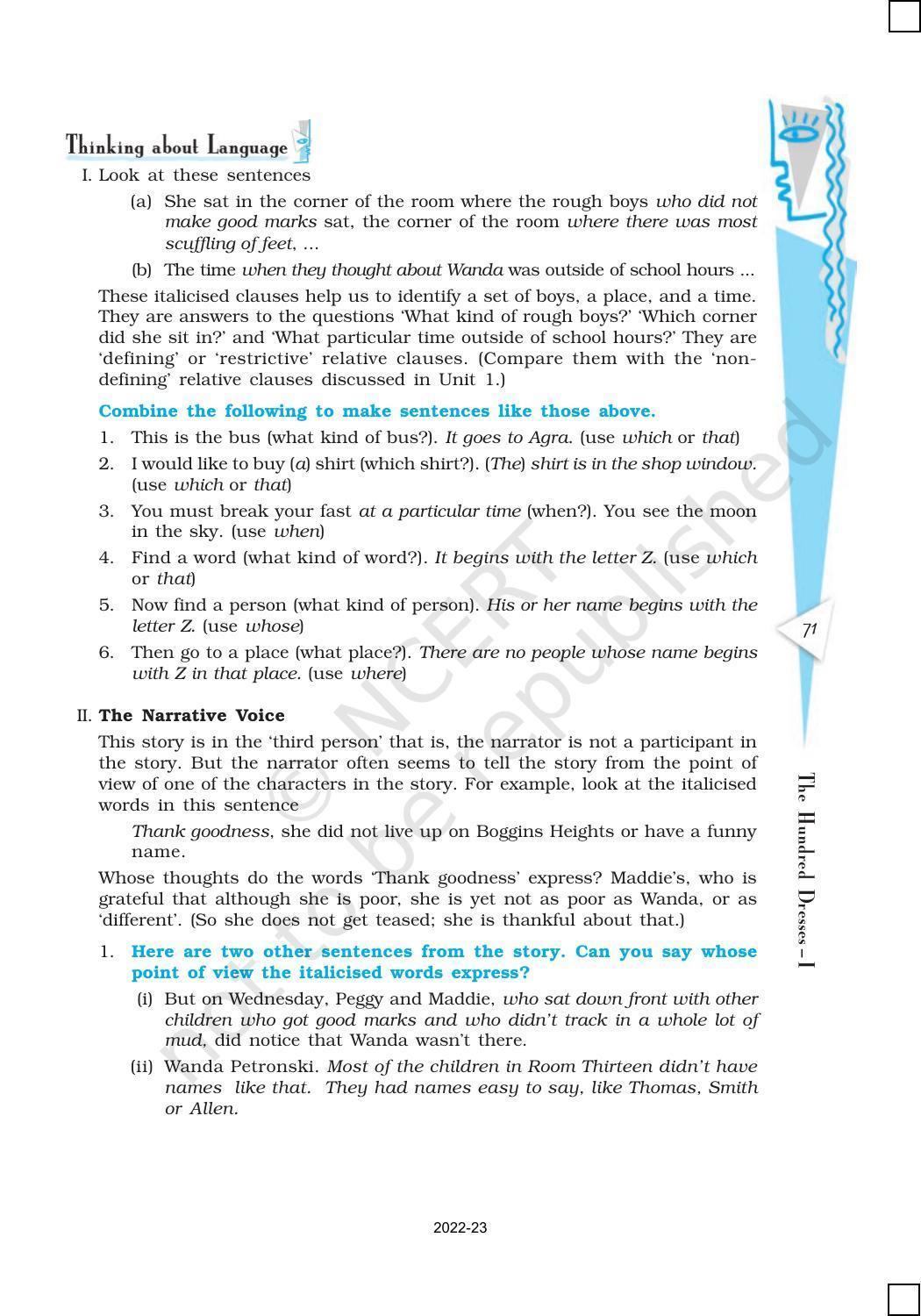 NCERT Book for Class 10 English (First Flight) Chapter 5 The Hundred Dresses – I - Page 9