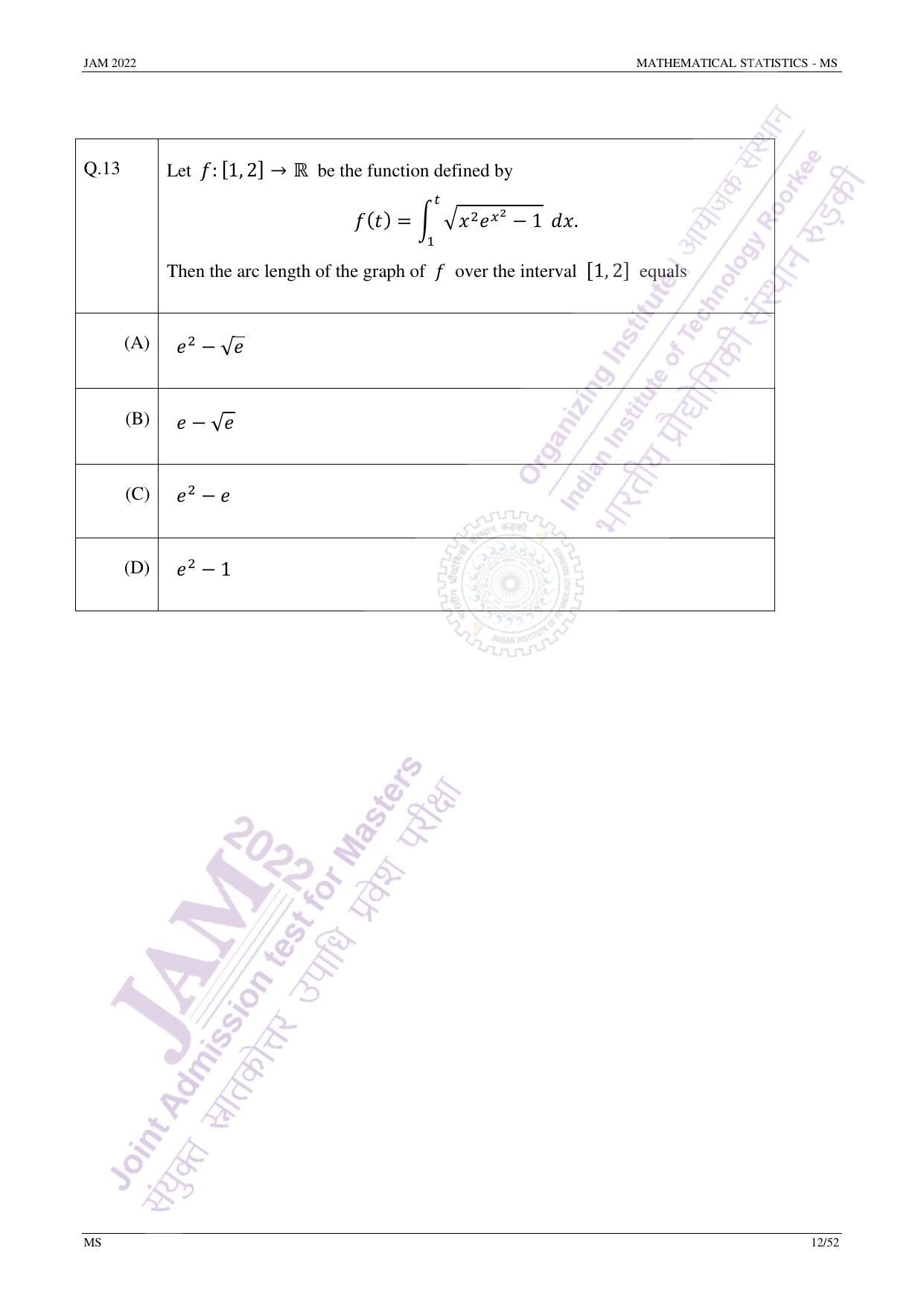 JAM 2022: MS Question Paper - Page 11