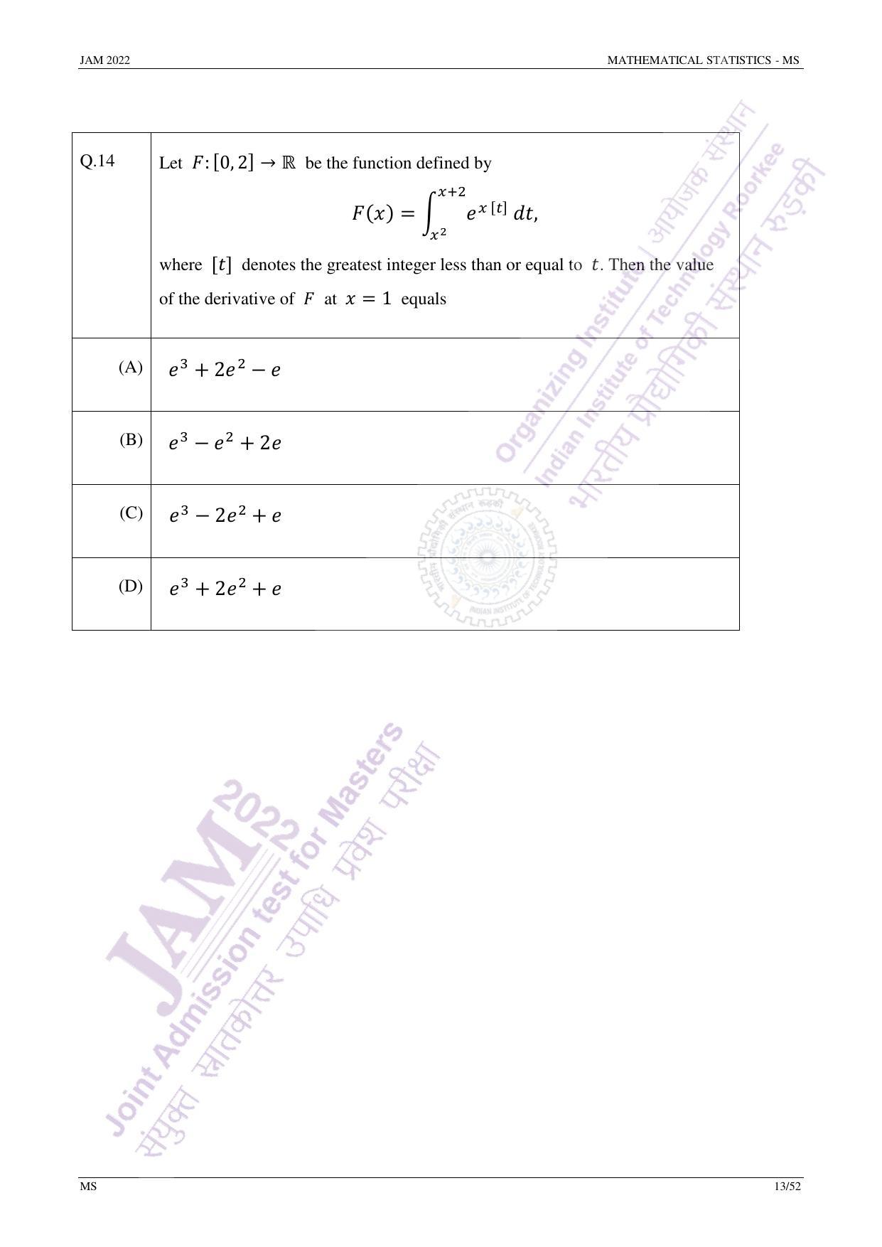 JAM 2022: MS Question Paper - Page 12