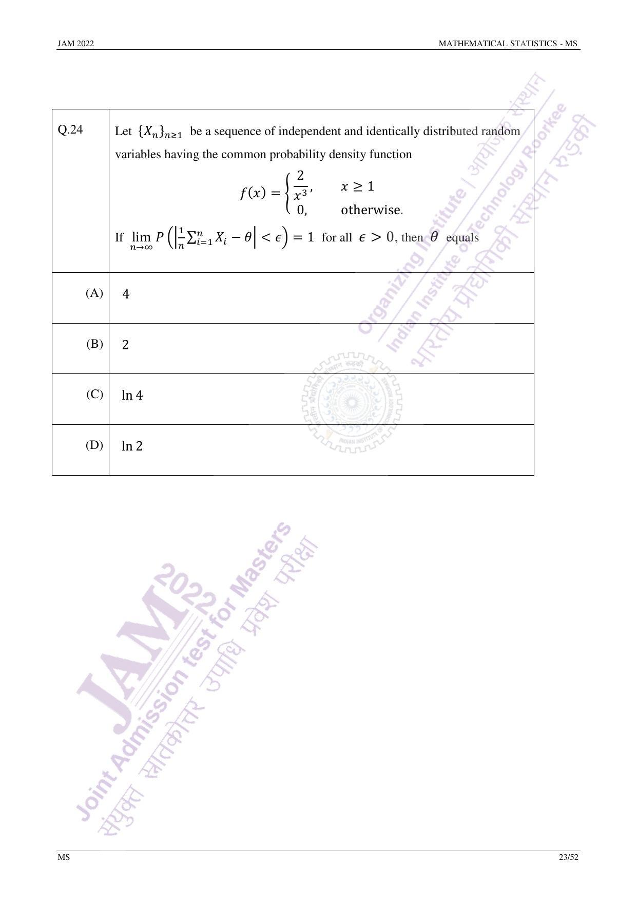 JAM 2022: MS Question Paper - Page 22