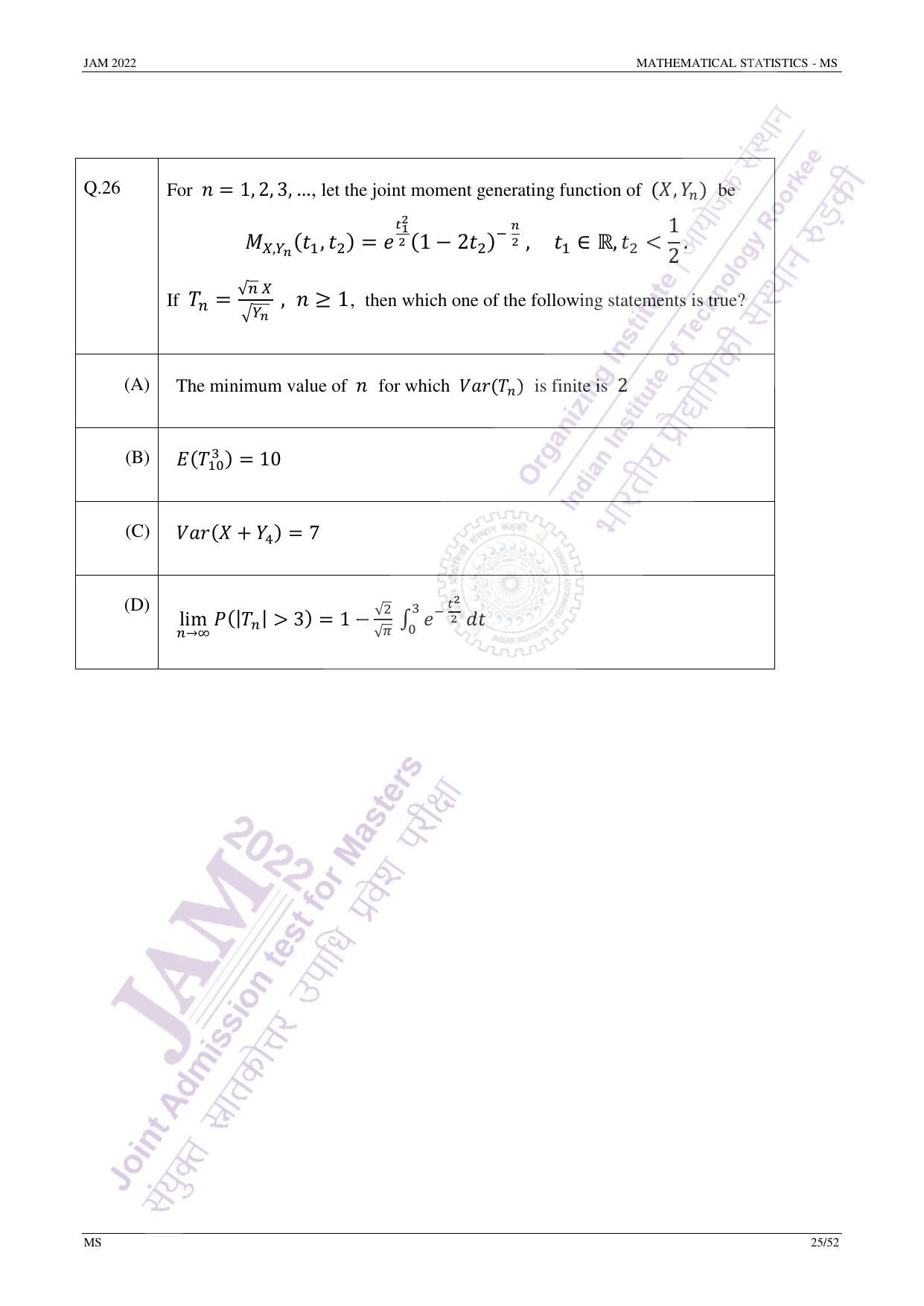 JAM 2022: MS Question Paper - Page 24