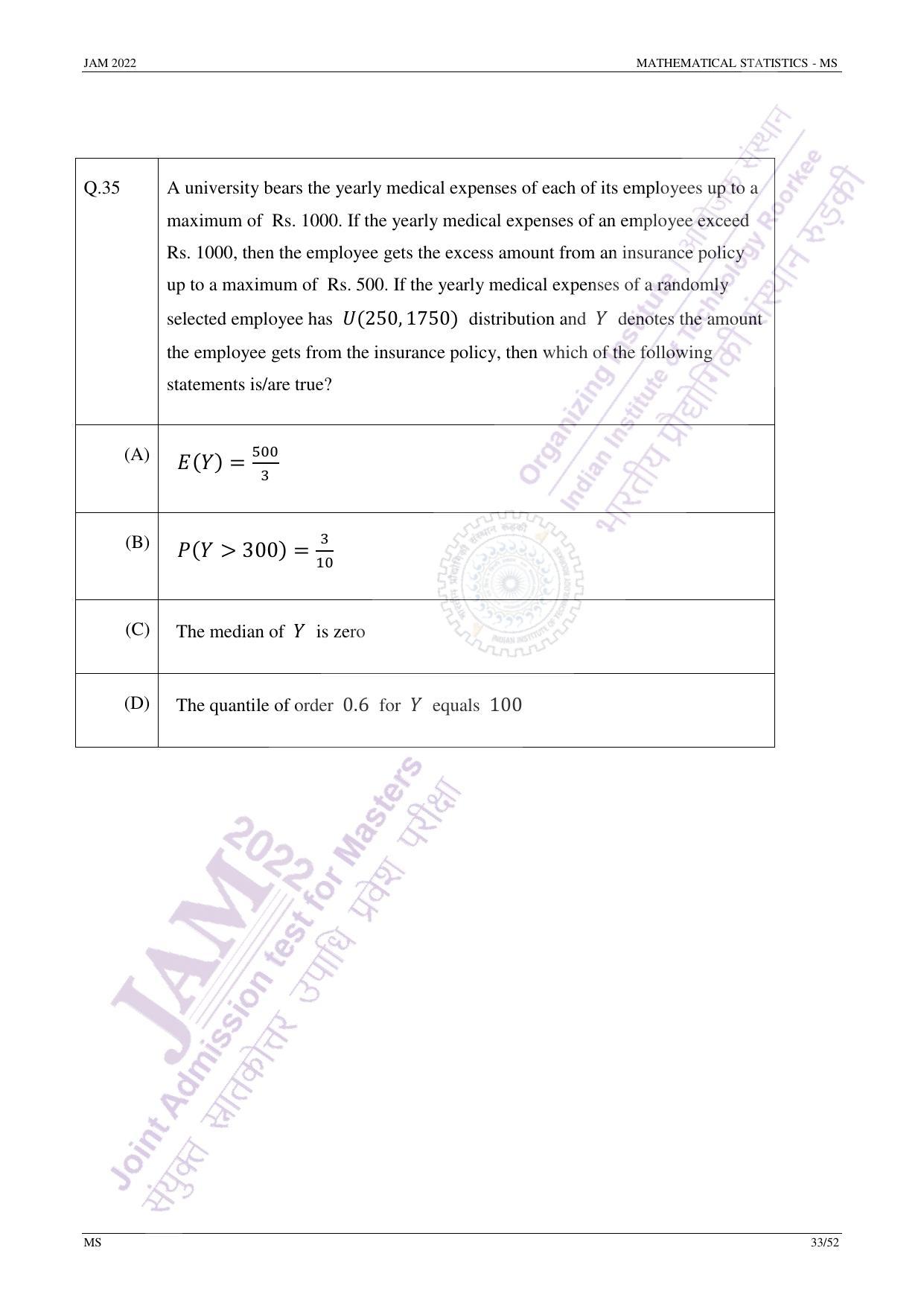 JAM 2022: MS Question Paper - Page 32