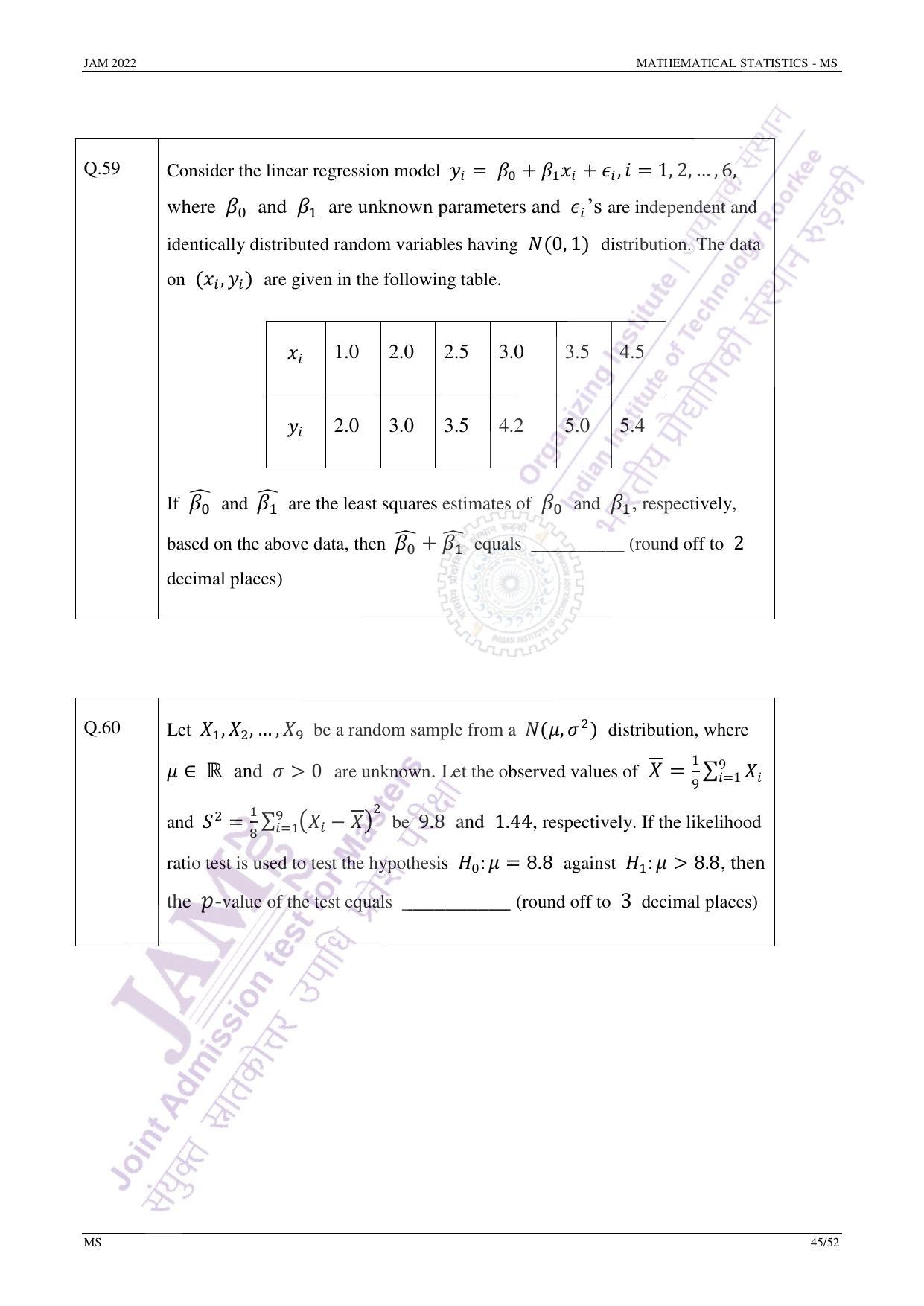 JAM 2022: MS Question Paper - Page 44