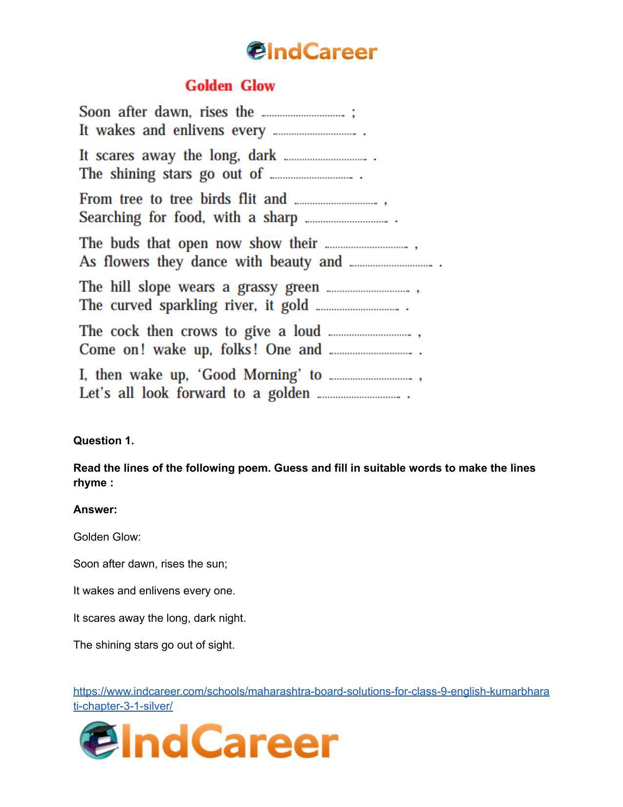 Maharashtra Board Solutions for Class 9- English Kumarbharati: Chapter 3.1- Silver - Page 4