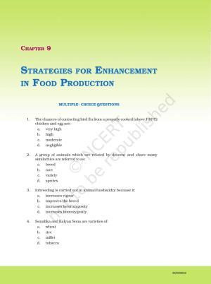 NCERT Exemplar Book for Class 12 Biology: Chapter 9 Strategies for Enhancement in Food Production