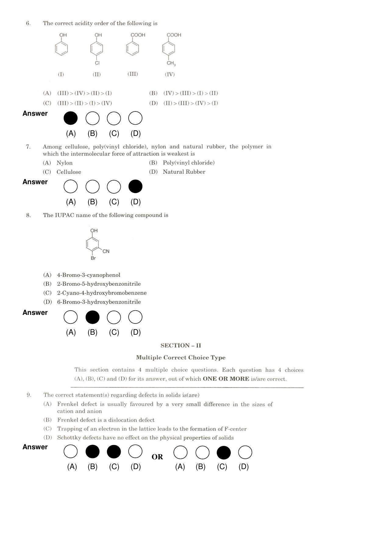 JEE 2009 Paper I Question Paper - Page 2