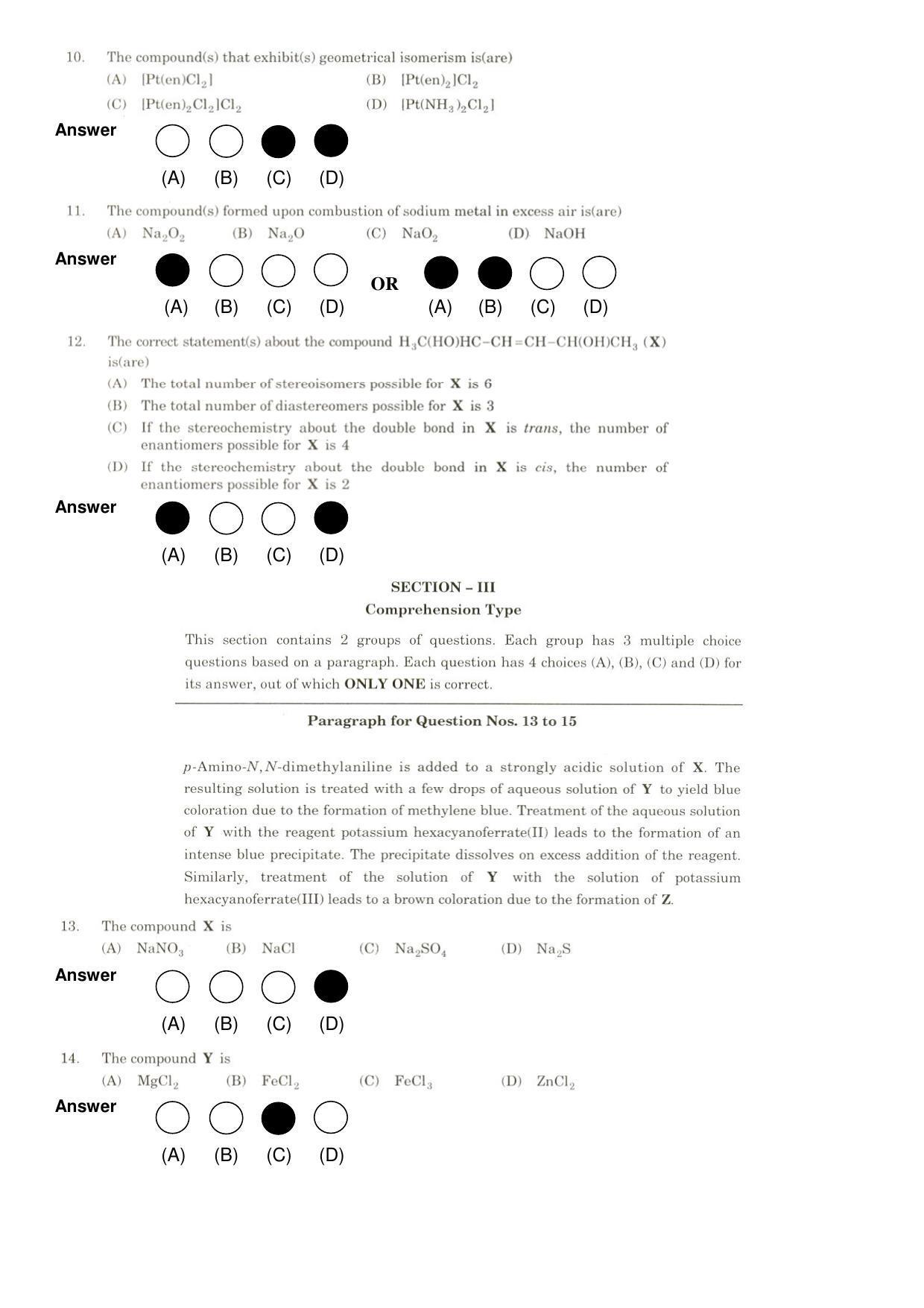 JEE 2009 Paper I Question Paper - Page 3