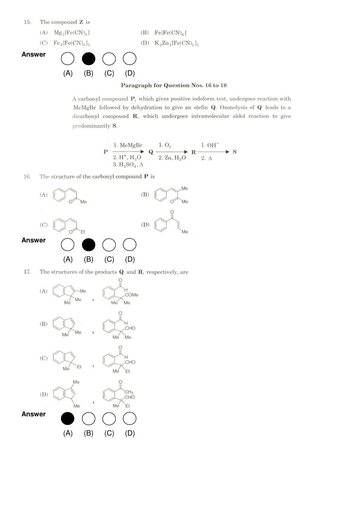 JEE 2009 Paper I Question Paper - Page 4