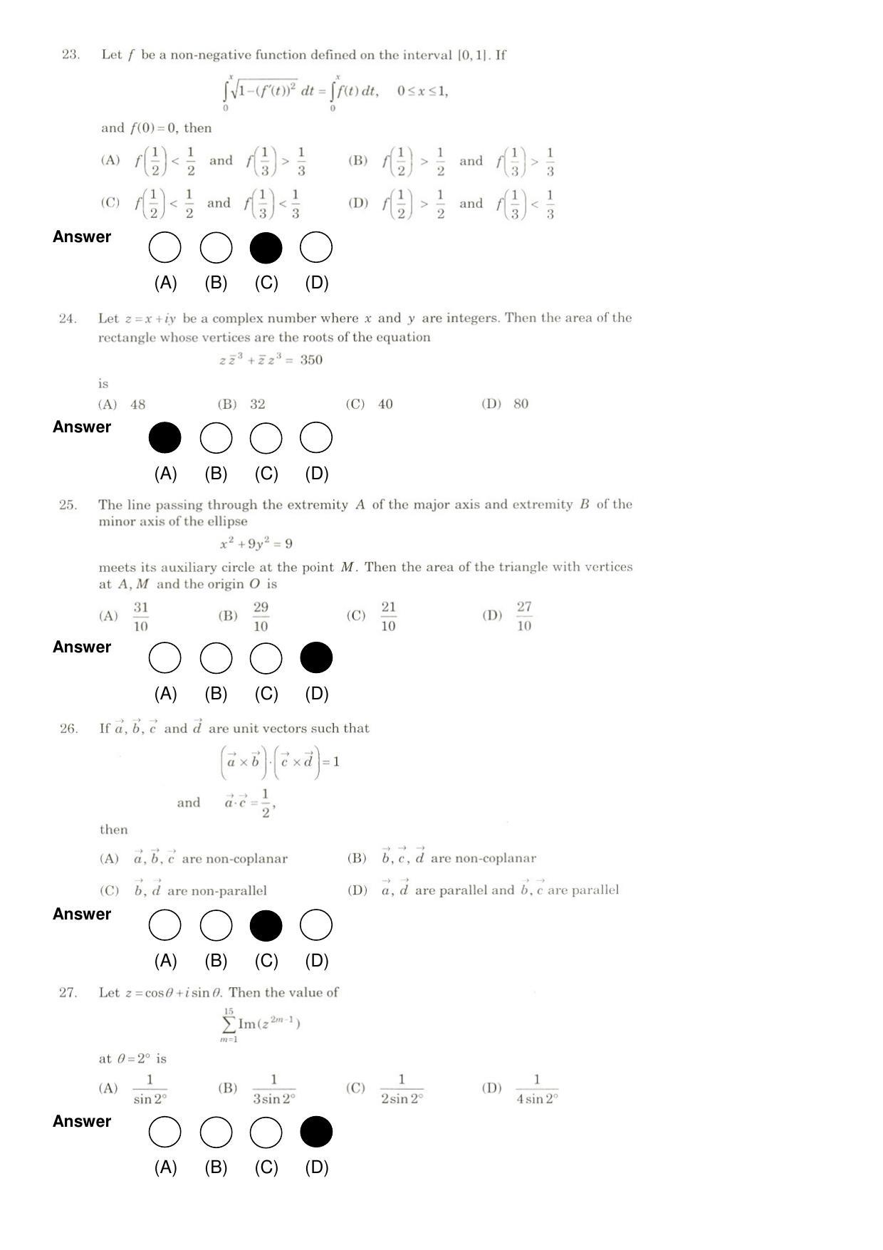 JEE 2009 Paper I Question Paper - Page 7